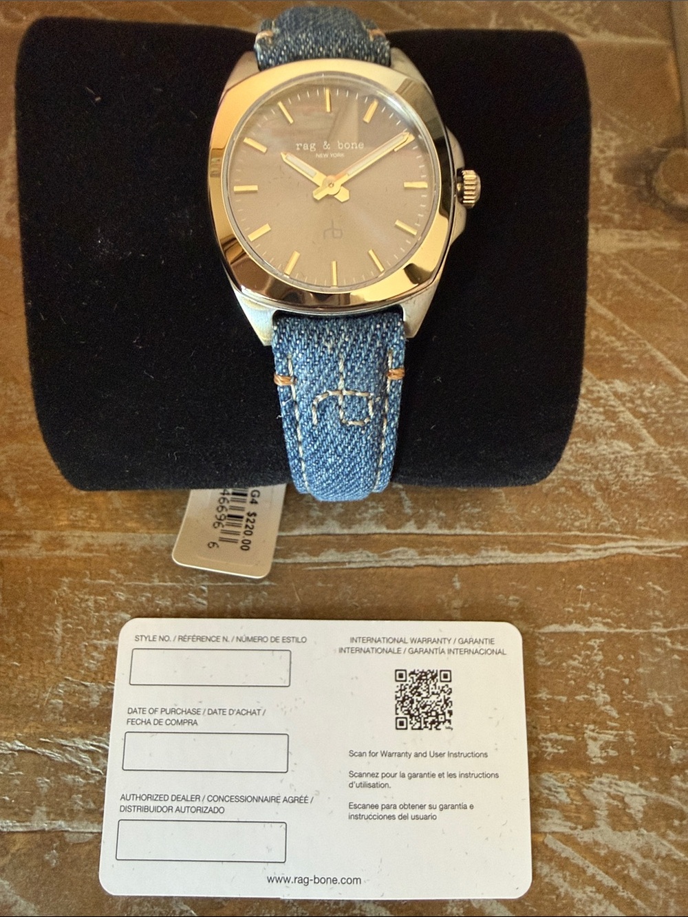 Rag & Bone 30MM analog quartz watch - NEW